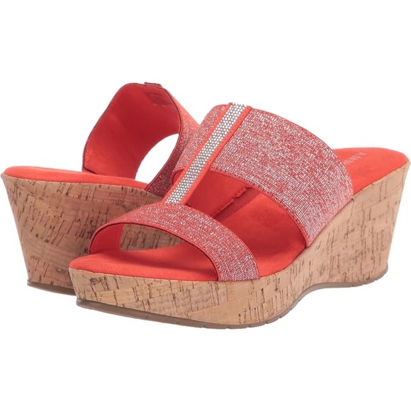 Anne Klein Women's Hardy Wedge Sandal Sz 8.5 Shoes Great for a Spring Day - Picture 6 of 6